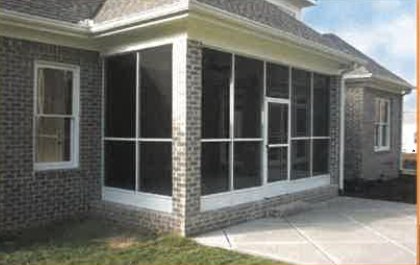 screenroomsmp2 Custom Patio with 4-track window. Local installation in Central NC